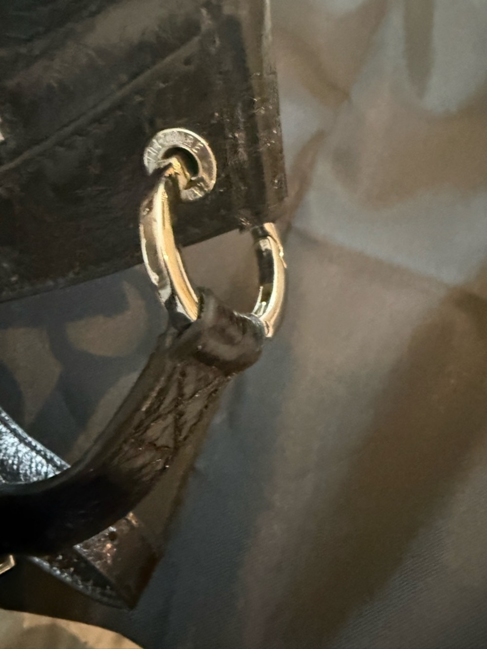 Zadig & Voltaire Black Studded Leather Wristlet - Picture 3 of 3